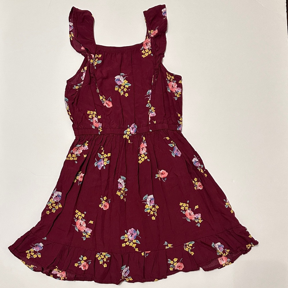 Carter's Burgundy Floral Girls Dress, Size 8